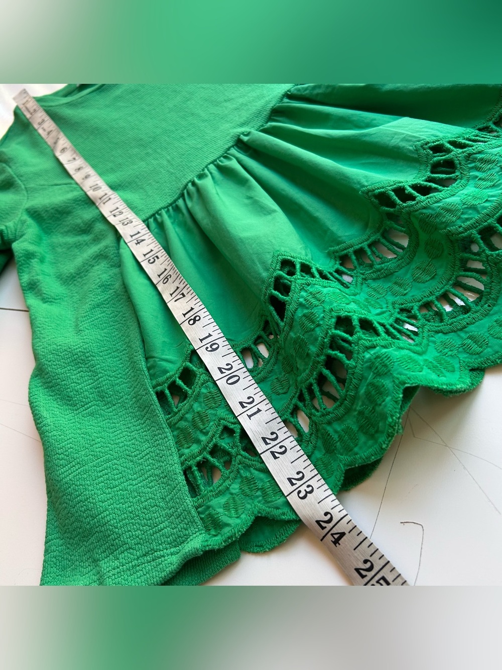 ENGLISH FACTORY Knit Eyelet Mixed T-Shirts - Picture 7 of 8